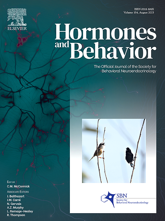 Go to journal home page - Hormones and Behavior
